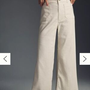 Colette cropped wide-leg linen pants by Maeve size 26